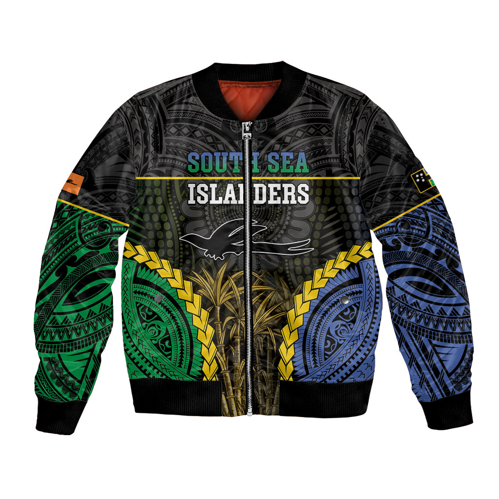 Personalised South Sea Islanders And New Ireland Bomber Jacket Kanakas Polynesian Pattern