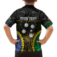 Personalised South Sea Islanders And New Ireland Family Matching Long Sleeve Bodycon Dress and Hawaiian Shirt Kanakas Polynesian Pattern LT05 - Polynesian Pride