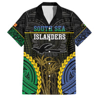 Personalised South Sea Islanders And New Ireland Family Matching Long Sleeve Bodycon Dress and Hawaiian Shirt Kanakas Polynesian Pattern LT05 Dad's Shirt - Short Sleeve Black - Polynesian Pride