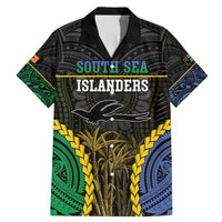 Personalised South Sea Islanders And New Ireland Family Matching Mermaid Dress and Hawaiian Shirt Kanakas Polynesian Pattern LT05 Dad's Shirt - Short Sleeve Black - Polynesian Pride