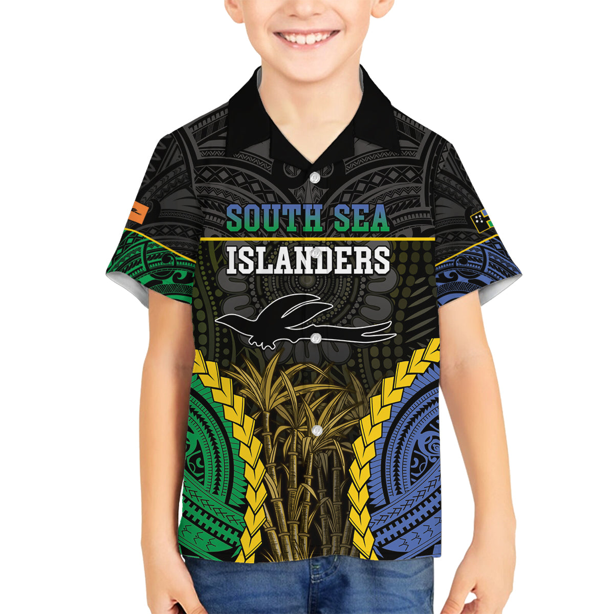 Personalised South Sea Islanders And New Ireland Family Matching Tank Maxi Dress and Hawaiian Shirt Kanakas Polynesian Pattern