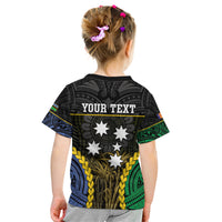 Personalised South Sea Islanders And New Ireland Kid T Shirt Kanakas Polynesian Pattern LT05 - Polynesian Pride