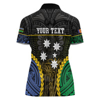 Personalised South Sea Islanders And New Ireland Women Polo Shirt Kanakas Polynesian Pattern