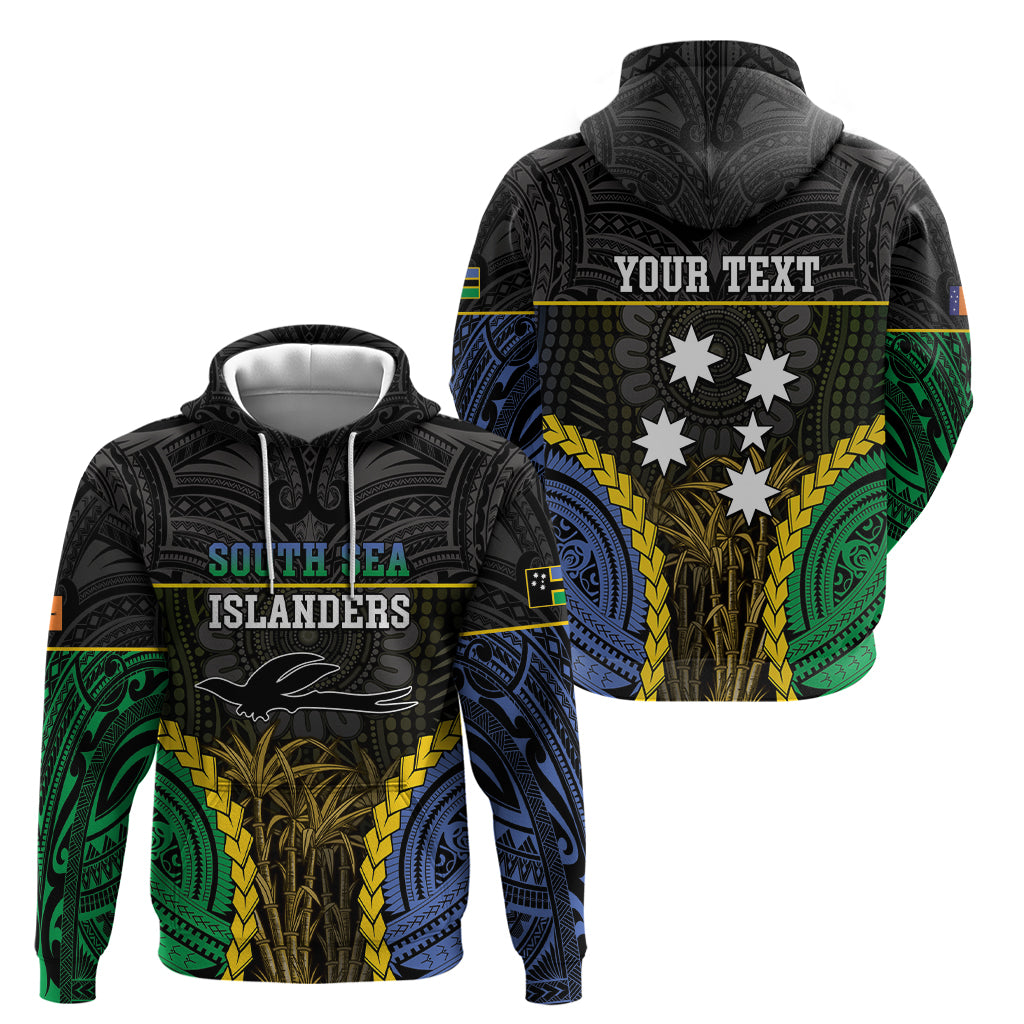 Personalised South Sea Islanders And New Ireland Zip Hoodie Kanakas Polynesian Pattern