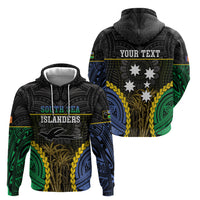 Personalised South Sea Islanders And New Ireland Zip Hoodie Kanakas Polynesian Pattern