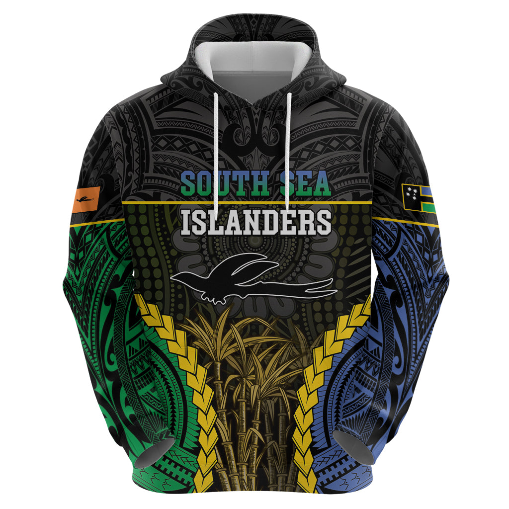 Personalised South Sea Islanders And New Ireland Zip Hoodie Kanakas Polynesian Pattern
