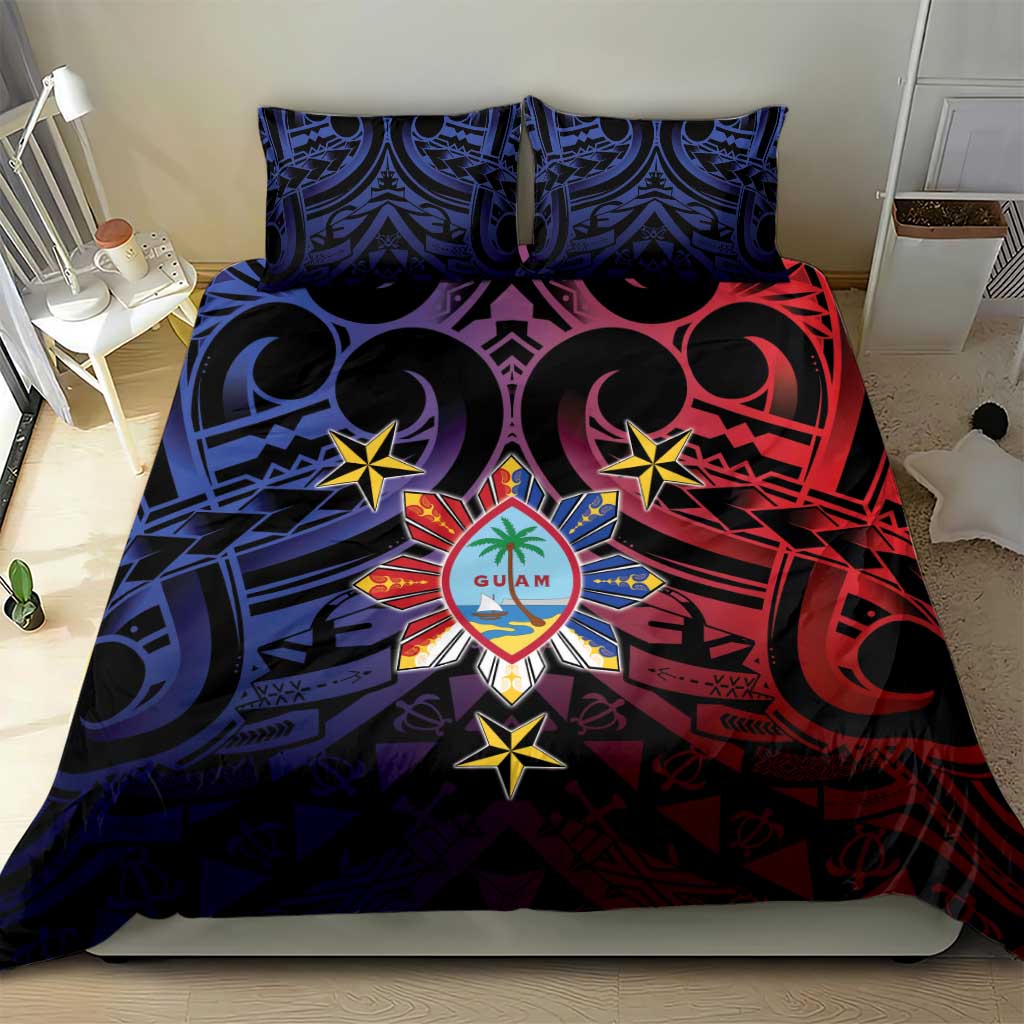 Philippines Guam Bedding Set Filipino Sun With Guaman Seal