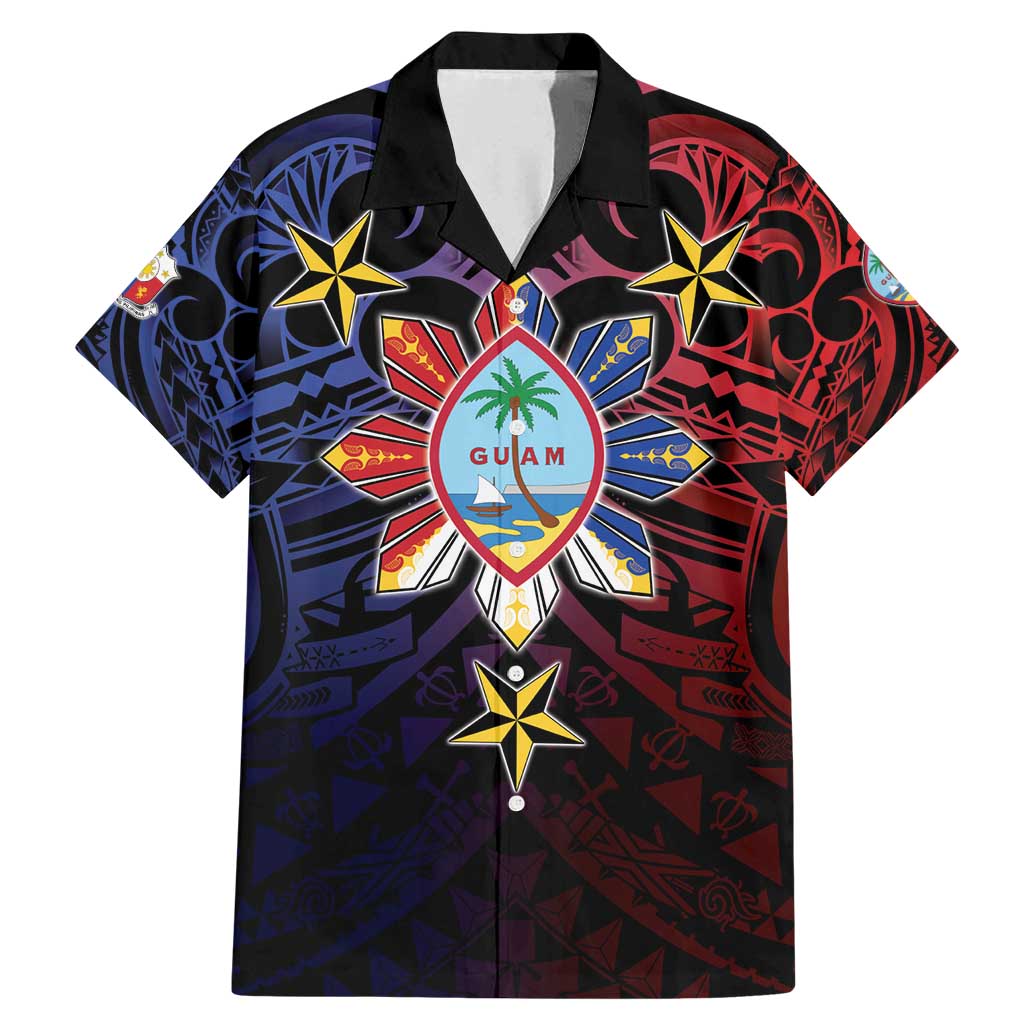 Philippines Guam Family Matching Mermaid Dress and Hawaiian Shirt Filipino Sun With Guaman Seal