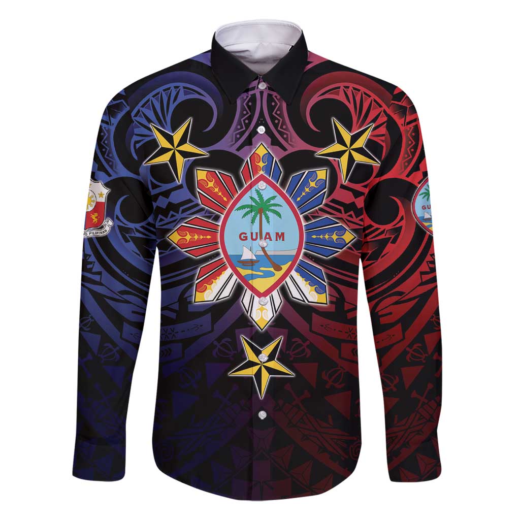 Philippines Guam Family Matching Mermaid Dress and Hawaiian Shirt Filipino Sun With Guaman Seal