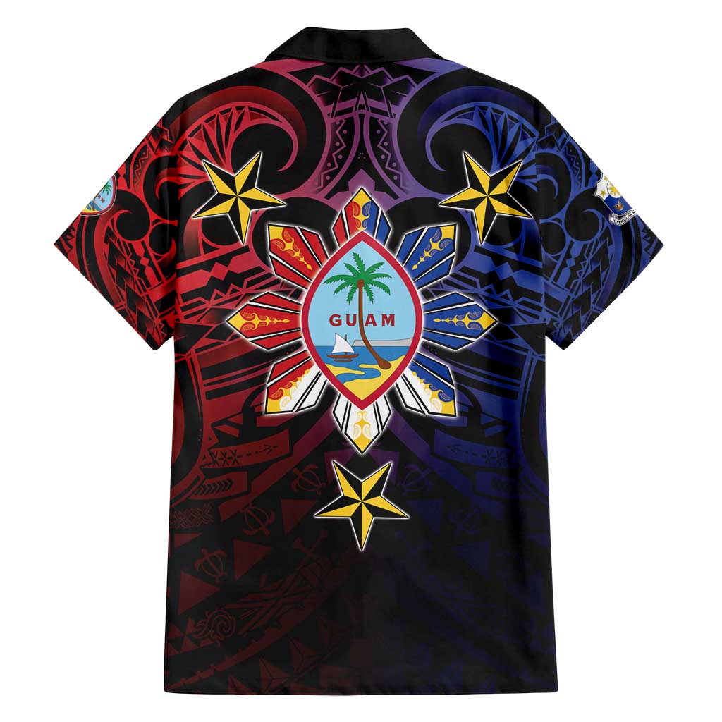 Philippines Guam Family Matching Puletasi and Hawaiian Shirt Filipino Sun With Guaman Seal