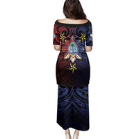 Philippines Guam Family Matching Puletasi and Hawaiian Shirt Filipino Sun With Guaman Seal