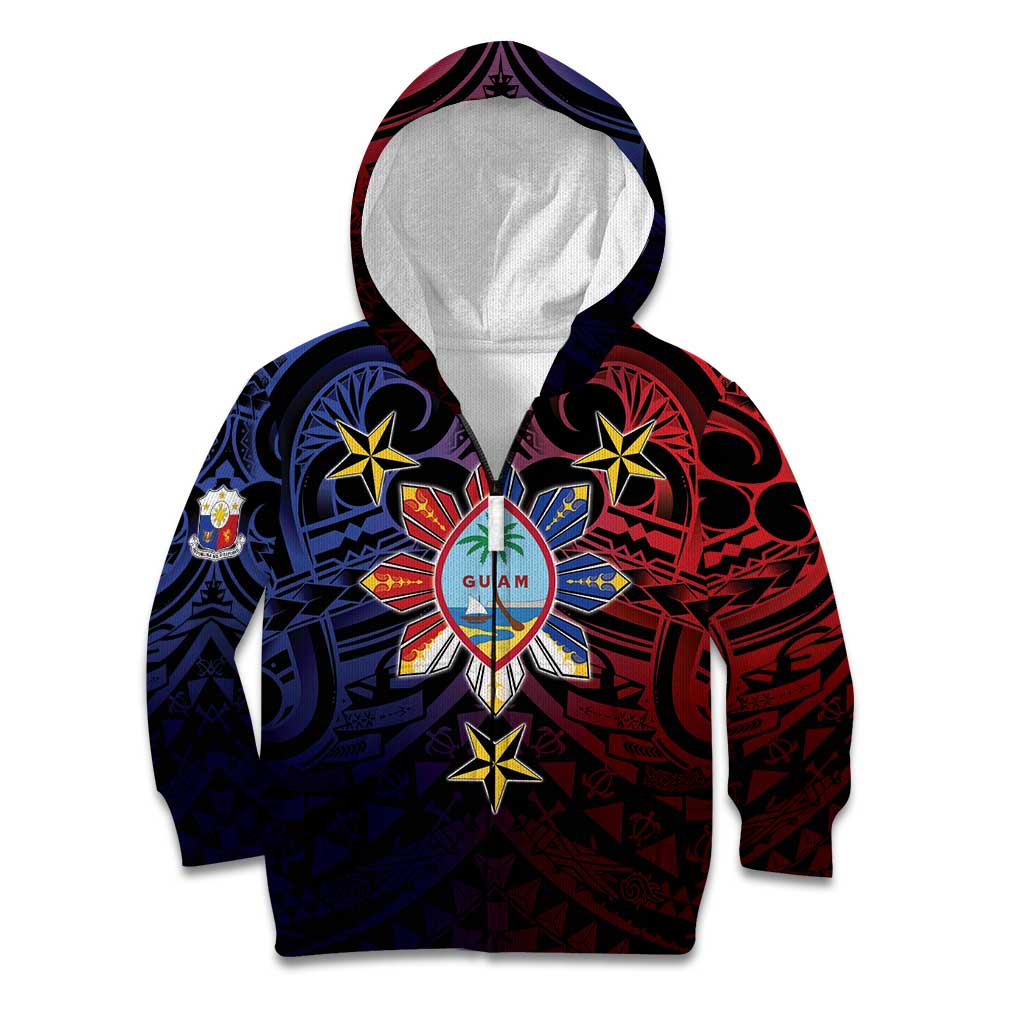 Philippines Guam Kid Hoodie Filipino Sun With Guaman Seal