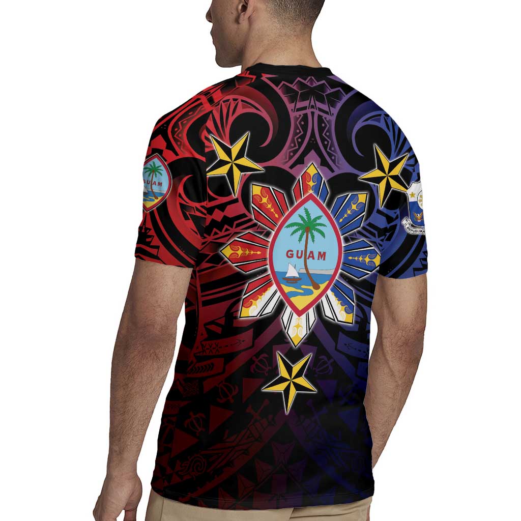Philippines Guam Rugby Jersey Filipino Sun With Guaman Seal