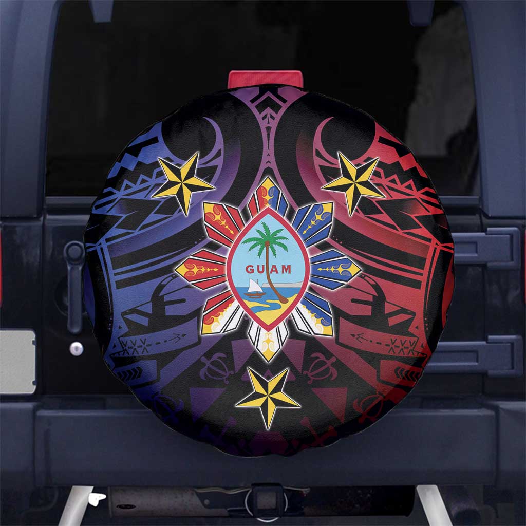 Philippines Guam Spare Tire Cover Filipino Sun With Guaman Seal