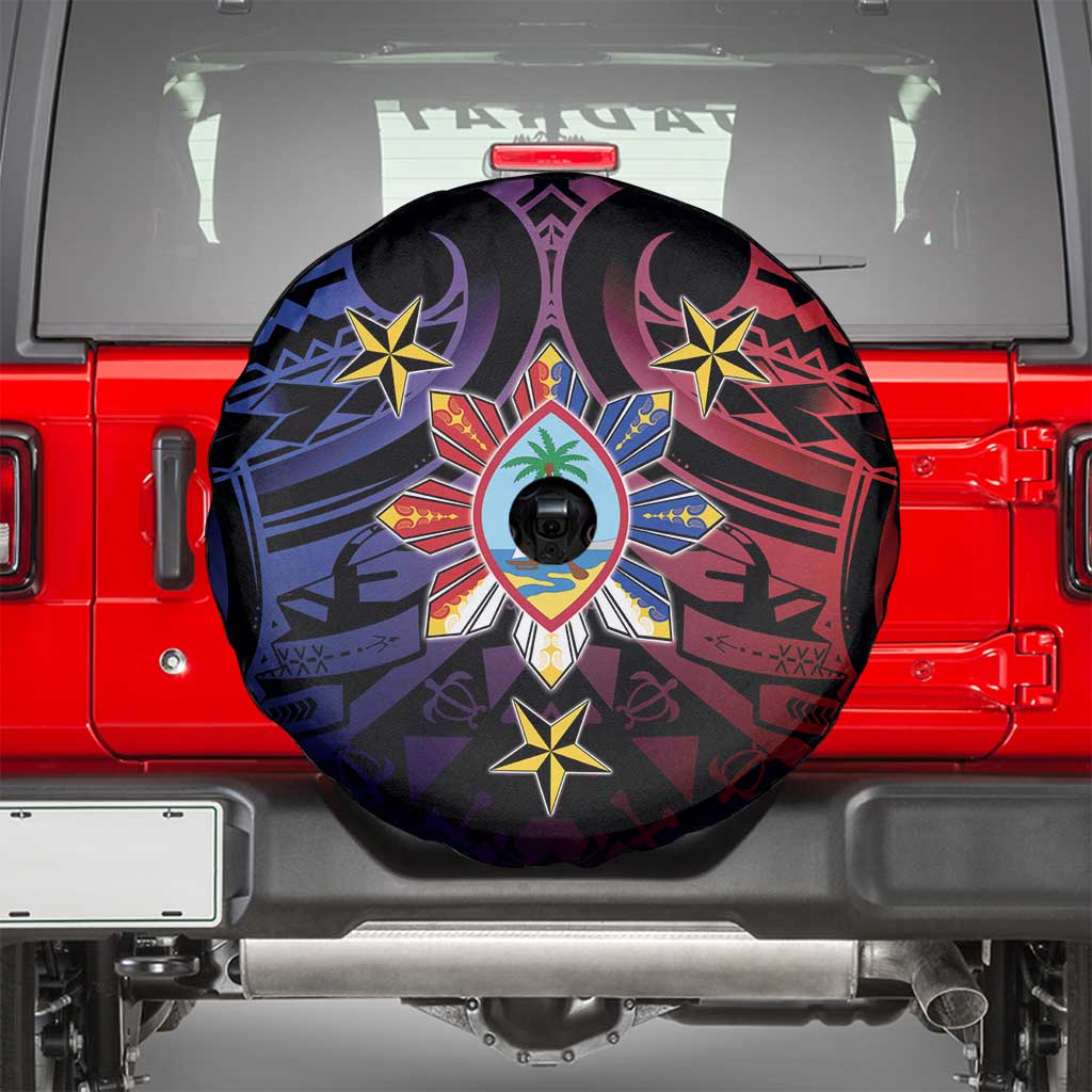 Philippines Guam Spare Tire Cover Filipino Sun With Guaman Seal