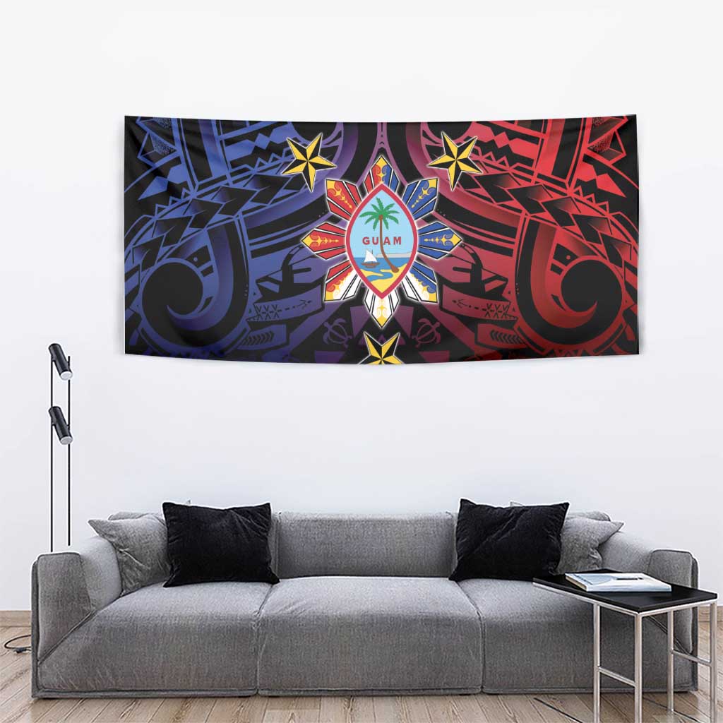 Philippines Guam Tapestry Filipino Sun With Guaman Seal