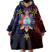 Philippines Guam Wearable Blanket Hoodie Filipino Sun With Guaman Seal