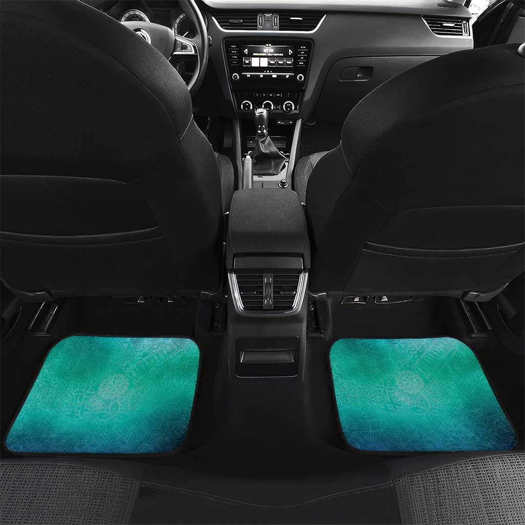 Fiji Born Indian Car Mats Palm Paisley With Tapa Pattern