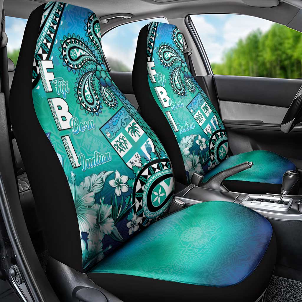 Fiji Born Indian Car Seat Cover Palm Paisley With Tapa Pattern