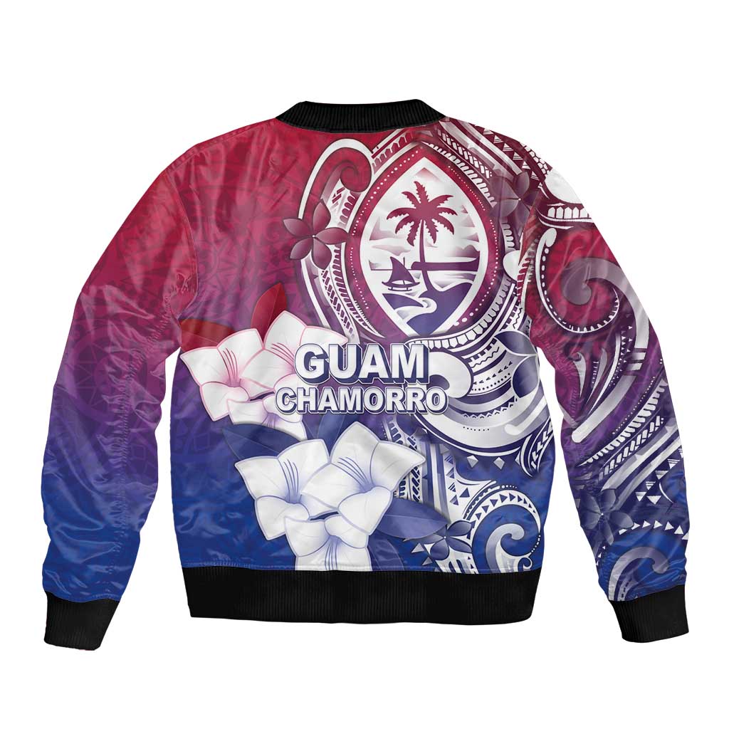 Guam Gadao Bomber Jacket Hafa Adai Micronesian Tribal Pattern