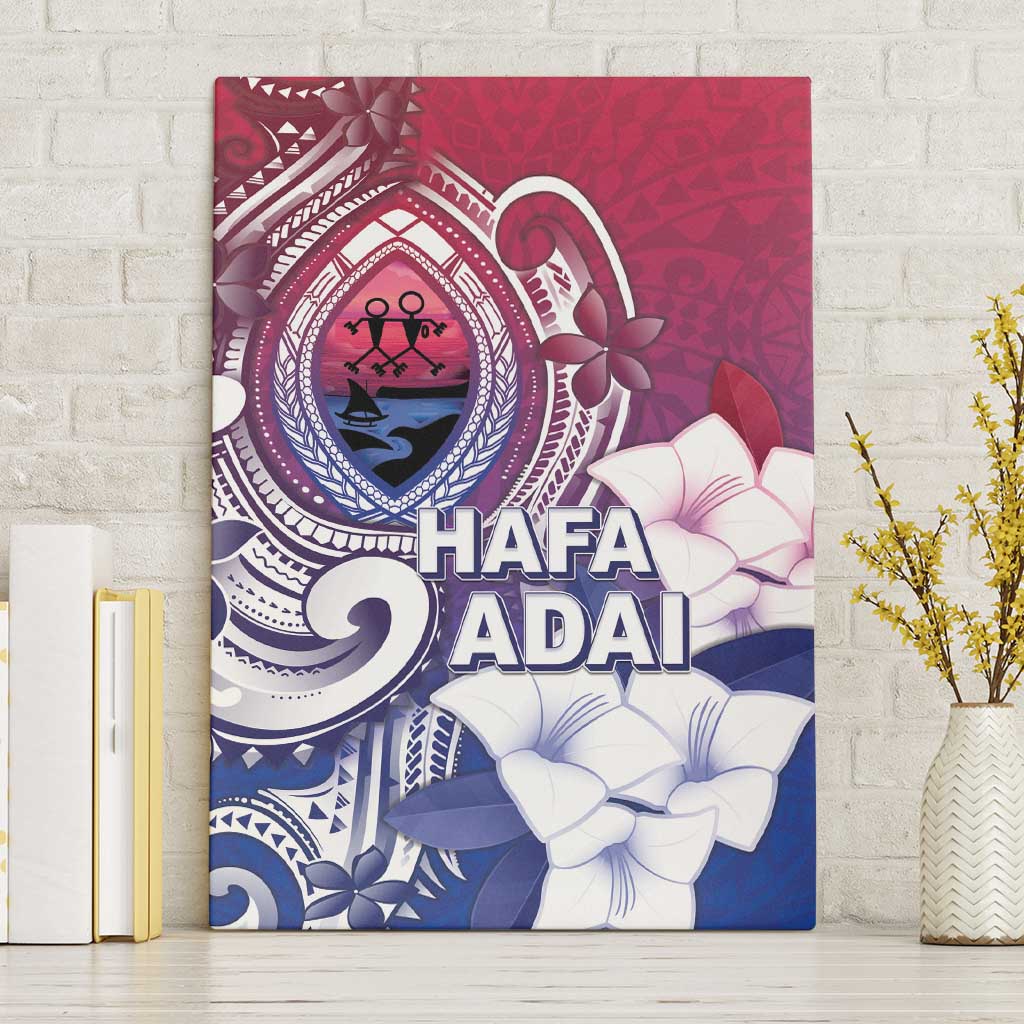 Guam Gadao Canvas Wall Art Hafa Adai Micronesian Tribal Pattern