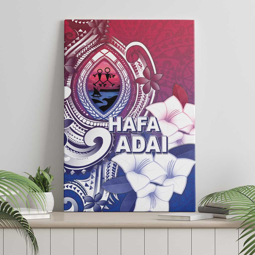 Guam Gadao Canvas Wall Art Hafa Adai Micronesian Tribal Pattern