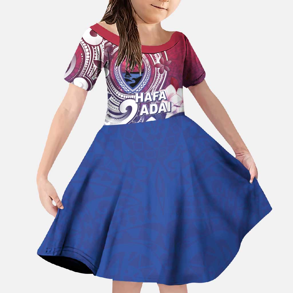 Guam Gadao Family Matching Summer Maxi Dress and Hawaiian Shirt Hafa Adai Micronesian Tribal Pattern