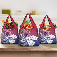 Guam Gadao Grocery Bag Hafa Adai Micronesian Tribal Pattern LT05 3-pack One Size Red - Polynesian Pride