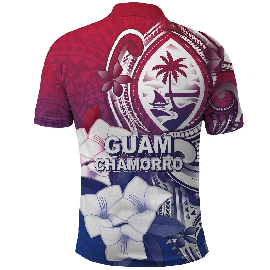 Guam Gadao Polo Shirt Hafa Adai Micronesian Tribal Pattern
