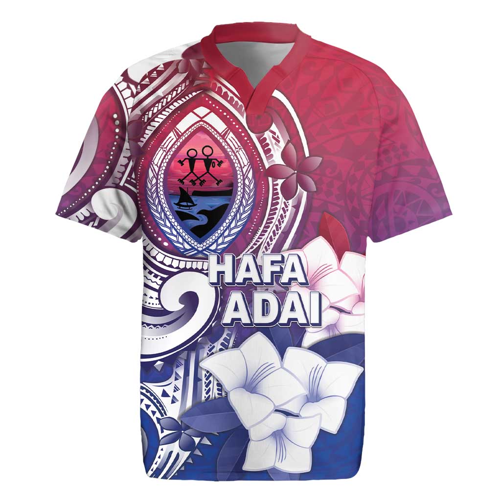 Guam Gadao Rugby Jersey Hafa Adai Micronesian Tribal Pattern
