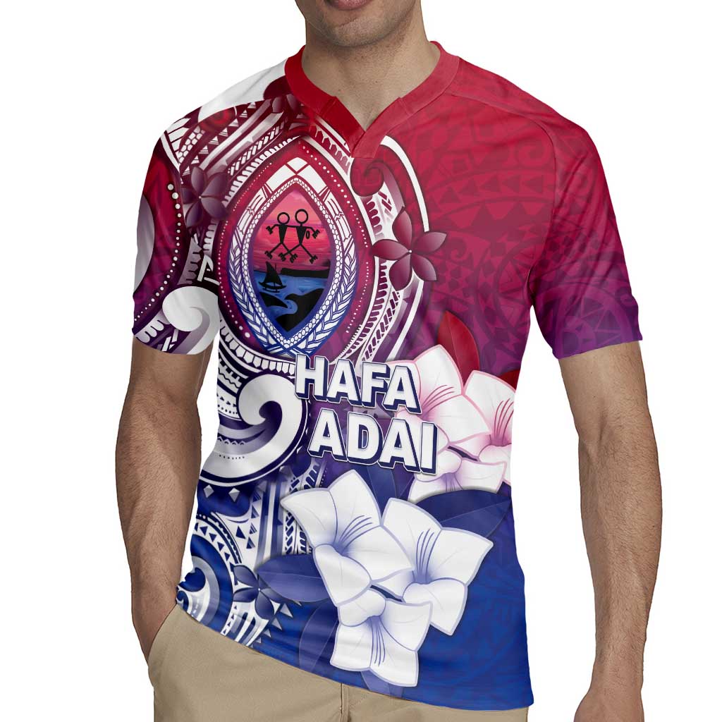 Guam Gadao Rugby Jersey Hafa Adai Micronesian Tribal Pattern