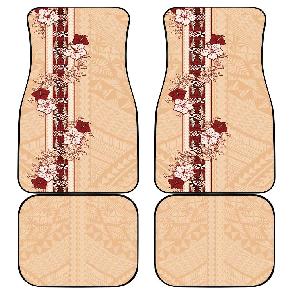 Tonga Language Week Car Mats Hibiscus Tongan Ngatu Pattern