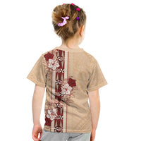 Tonga Language Week Kid T Shirt Hibiscus Tongan Ngatu Pattern