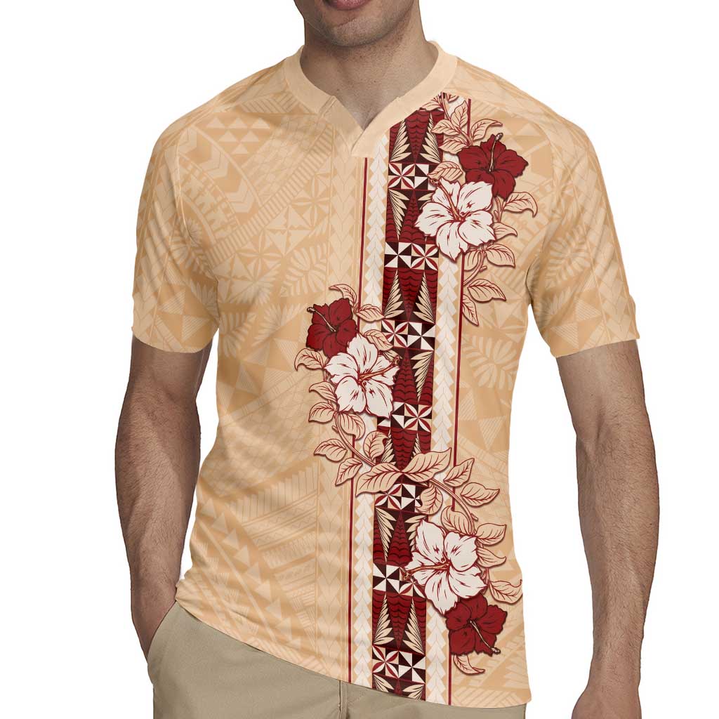 Tonga Language Week Rugby Jersey Hibiscus Tongan Ngatu Pattern