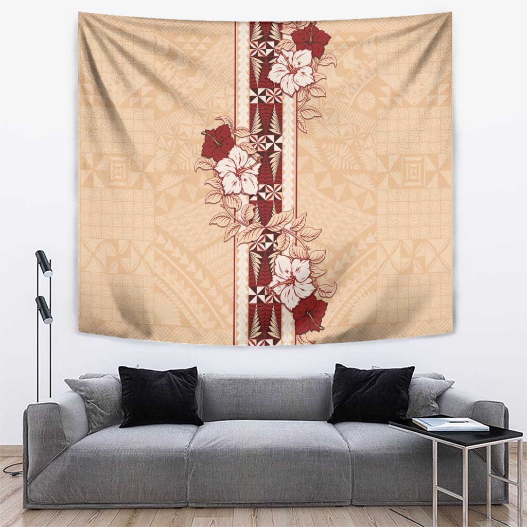 Tonga Language Week Tapestry Hibiscus Tongan Ngatu Pattern