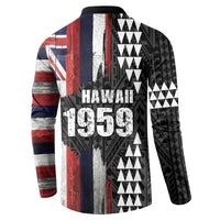 Hawaii 1959 Statehood Day Button Sweatshirt Classic Style