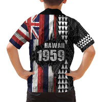 Hawaii 1959 Statehood Day Family Matching Long Sleeve Bodycon Dress and Hawaiian Shirt Classic Style
