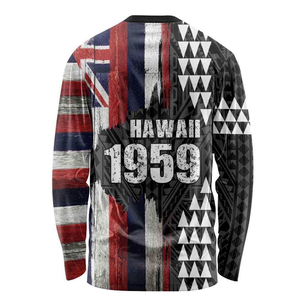 Hawaii 1959 Statehood Day Long Sleeve Shirt Classic Style