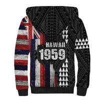 Hawaii 1959 Statehood Day Sherpa Hoodie Classic Style