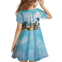 Hawaii Outrigger Canoe Race Family Matching Mermaid Dress and Hawaiian Shirt Polynesian Style Watercolor Style LT05 - Polynesian Pride