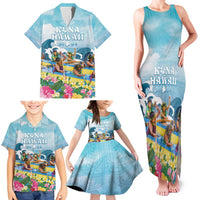 Hawaii Outrigger Canoe Race Family Matching Tank Maxi Dress and Hawaiian Shirt Polynesian Style Watercolor Style LT05 - Polynesian Pride