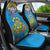 Tuvalu Independence Day Car Seat Cover Coat Of Arms With Polynesian Dolphin Tattoo