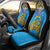 Tuvalu Independence Day Car Seat Cover Coat Of Arms With Polynesian Dolphin Tattoo