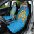 Tuvalu Independence Day Car Seat Cover Coat Of Arms With Polynesian Dolphin Tattoo