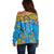 Personalised Tuvalu Independence Day Off Shoulder Sweater Coat Of Arms With Polynesian Dolphin Tattoo