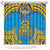 Tuvalu Independence Day Shower Curtain Coat Of Arms With Polynesian Dolphin Tattoo