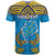 Personalised Tuvalu Independence Day T Shirt Coat Of Arms With Polynesian Dolphin Tattoo