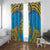 Tuvalu Independence Day Window Curtain Coat Of Arms With Polynesian Dolphin Tattoo