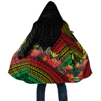 Retro Hawaiian Singer Cloak Polynesian Style Tropical Flowers