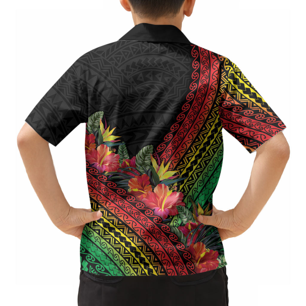 Retro Hawaiian Singer Hawaiian Shirt Polynesian Style Tropical Flowers
